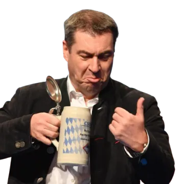 Söder mit einer Maß